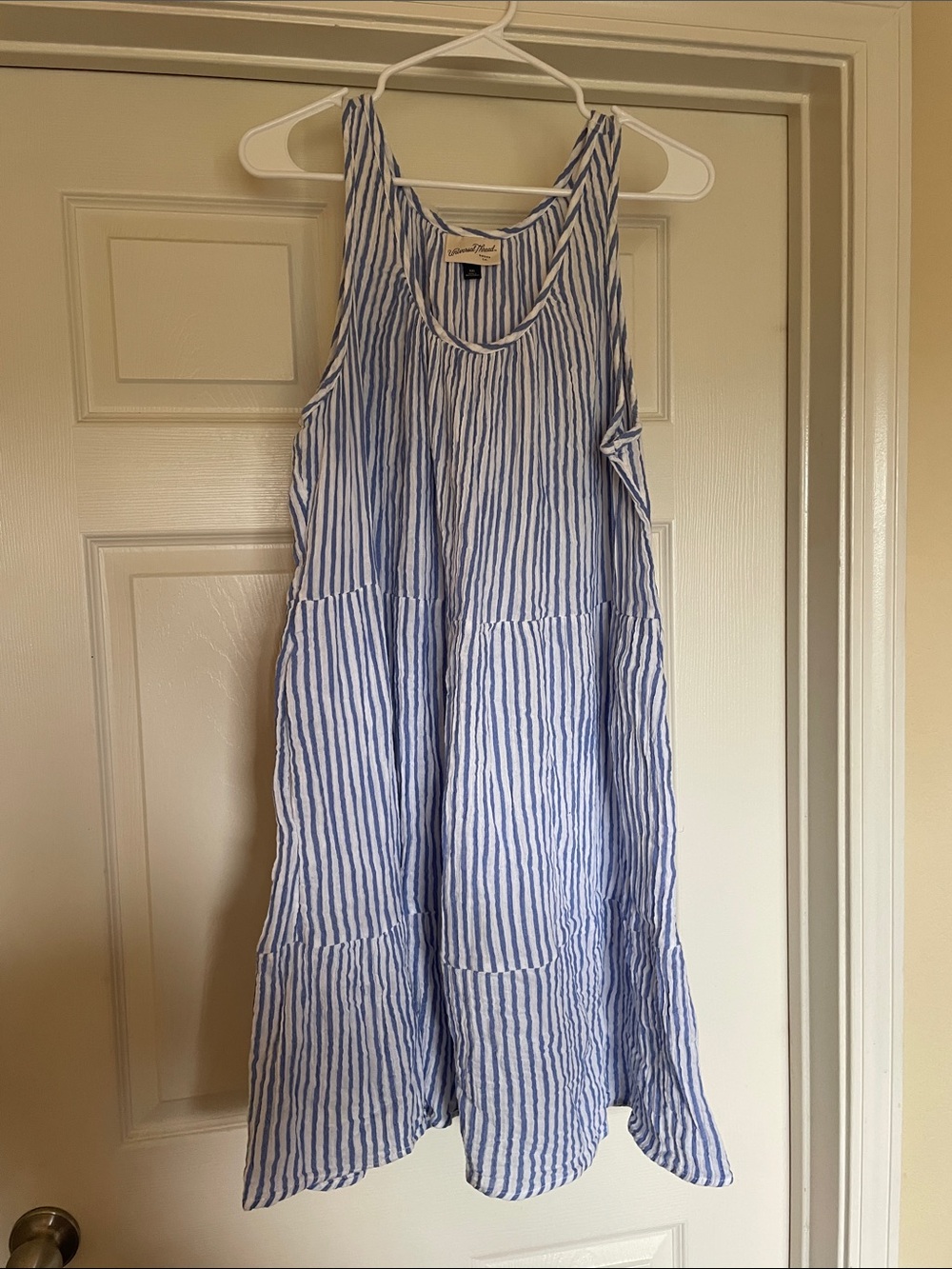 Universal Thread Blue and White Striped Maxi Dress